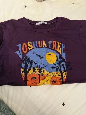 Polagram Purple Joshua Tree Sunset Graphic Tee